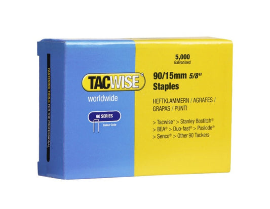 Tacwise 0306 90/15 Staples 15mm Staples